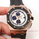 Audemars Piguet Royal Oak Offshore Rose Gold White Face Replica Watch 